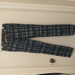 Tory Burch Navy Conner tab front skinny Pants